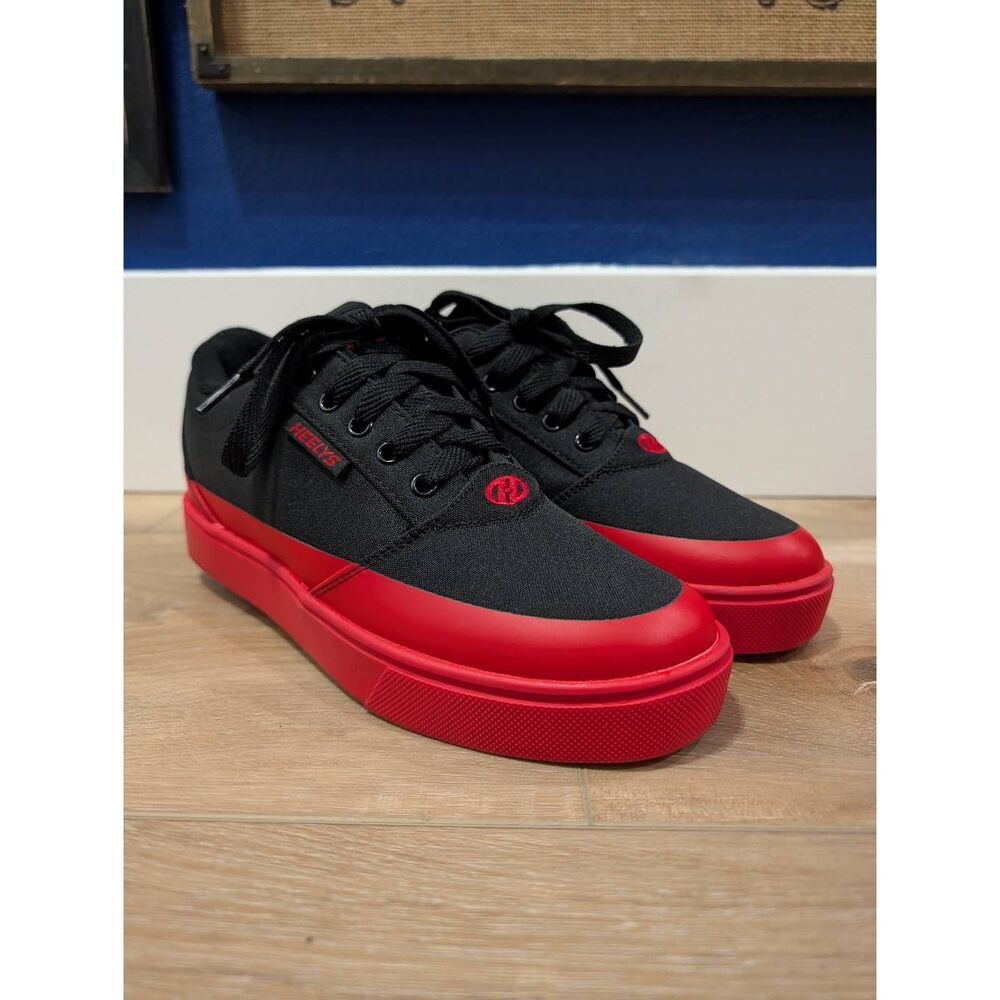 Heelys Pro 20 Half FLD Black Red Youth Size 5 Roller Skate Shoes Unisex EUC